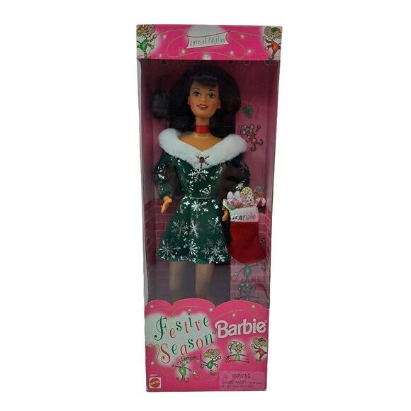 Barbie Other - Vintage Festive Season Barbie Doll (Brunette Hair) Special Edition (1997)